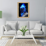 Blue Flame Skull-Full Drill Diamond Painting