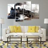 4pcs/set Train - Full Drill Round Drill Painting - 80x40cm