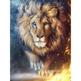 Flame Lion Full  Drill-Diamond Painting