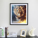 Flame Lion Full  Drill-Diamond Painting