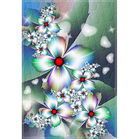 White Flowers-Full Drill Diamond Painting