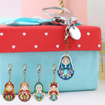 5pcs Matryoshka DIY Keychain