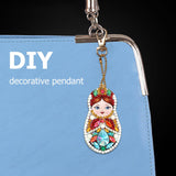 5pcs Matryoshka DIY Keychain