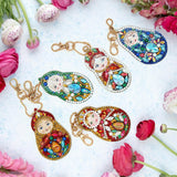 5pcs Matryoshka DIY Keychain