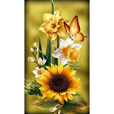 Flower Butterfly 5D Full Drill Diamond Painting