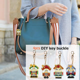 4pcs Soldier DIY Keychain