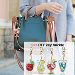 4pcs Soft Drink DIY Keychain