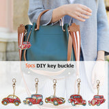 5pcs Car DIY Keychain
