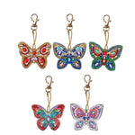 5pcs Butterfly DIY Keychain
