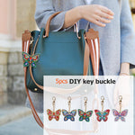 5pcs Butterfly DIY Keychain