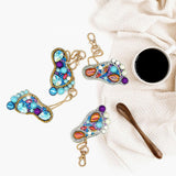4pcs Feet DIY Keychain
