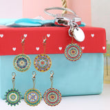 5pcs Mandala DIY Keychain