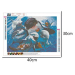 5D DIY Full Drill Diamond Painting Ocean Beach Pattern 40*30
