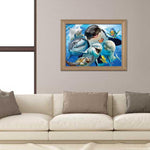 5D DIY Full Drill Diamond Painting Ocean Beach Pattern 40*30