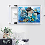 5D DIY Full Drill Diamond Painting Ocean Beach Pattern 40*30