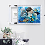 5D DIY Full Drill Diamond Painting Ocean Beach Pattern 40*30