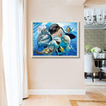 5D DIY Full Drill Diamond Painting Ocean Beach Pattern 40*30