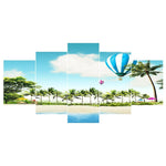 5pcs Beach - Full Drill Round Drill - 95x45cm