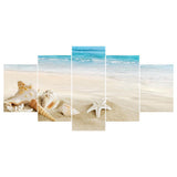 5pcs Beach - Full Drill Round Drill - 95x45cm