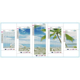 5pcs Beach - Full Drill Round Drill - 95x45cm