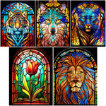 Stained Glass Animal-Full Round Diamond Painting-30x40cm