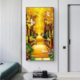 Autumn Path  - Full Drill Round Drill Painting - 85x45cm