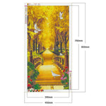 Autumn Path  - Full Drill Round Drill Painting - 85x45cm