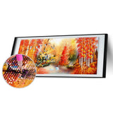 Autumn Maple Leaves - Full Drill Round Drill - 100x50cm
