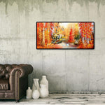 Autumn Maple Leaves - Full Drill Round Drill - 100x50cm