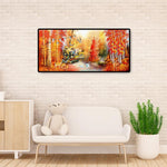 Autumn Maple Leaves - Full Drill Round Drill - 100x50cm