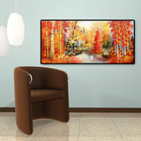 Autumn Maple Leaves - Full Drill Round Drill - 100x50cm