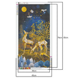 Gold Deer - Full Drill Round Drill Painting - 85x45cm