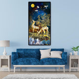 Gold Deer - Full Drill Round Drill Painting - 85x45cm