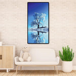 Snow Tree Reflection - Full Drill Round Drill - 45x85cm