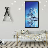 Snow Tree Reflection - Full Drill Round Drill - 45x85cm