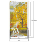 River and Tree - Full Drill Round Drill Painting - 85x45cm
