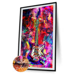 Guitar - Full Drill Round Drill - 45x85cm