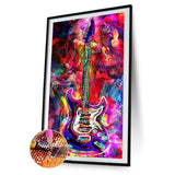 Guitar - Full Drill Round Drill - 45x85cm