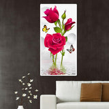 Rose Butterflies - Full Drill Round Drill - 45x85cm