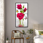 Rose Butterflies - Full Drill Round Drill - 45x85cm