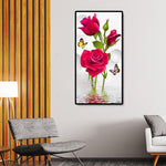 Rose Butterflies - Full Drill Round Drill - 45x85cm