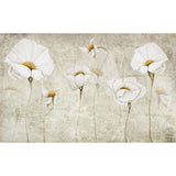 White Flowers - Full Drill Round Drill - 100x50cm