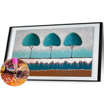 Three Trees - Full Drill Round Drill - 100x50cm