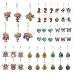 6pcs/sets-Flower/Beauty-Double Side Drill-Diamond Keychain