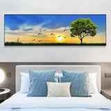 Tree with Sunrise - Full Drill Round Drill - 80x30cm