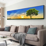 Tree with Sunrise - Full Drill Round Drill - 80x30cm