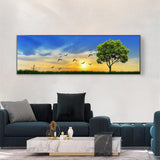 Tree with Sunrise - Full Drill Round Drill - 80x30cm