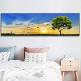 Tree with Sunrise - Full Drill Round Drill - 80x30cm