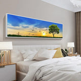 Tree with Sunrise - Full Drill Round Drill - 80x30cm