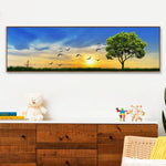 Tree with Sunrise - Full Drill Round Drill - 80x30cm